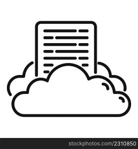 Cloud online study icon outline vector. School course. Distance class. Cloud online study icon outline vector. School course