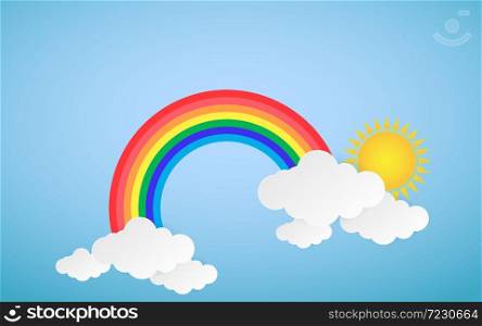 Cloud Paper Style art vector illustrationrainbow,sky,cloud,background,design,illustration,vector,art,nature,summer,weather,colorful,blue,cartoon,season,cute,spring,decoration,wallpaper,element,color,white,graphic,spectrum,rain,bright,green,concept,yellow,paper,origami,airplane,abstract,group,flight,fly,wing,business,aviation,sign,bird,travel,frame