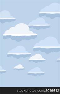 Cloud pattern on blue background.