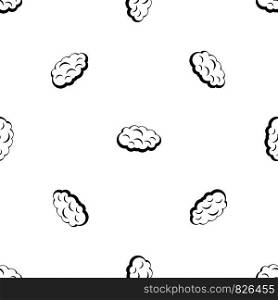 Cloud pattern repeat seamless in black color for any design. Vector geometric illustration. Cloud pattern seamless black