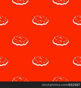 Cloud pattern repeat seamless in orange color for any design. Vector geometric illustration. Cloud pattern seamless