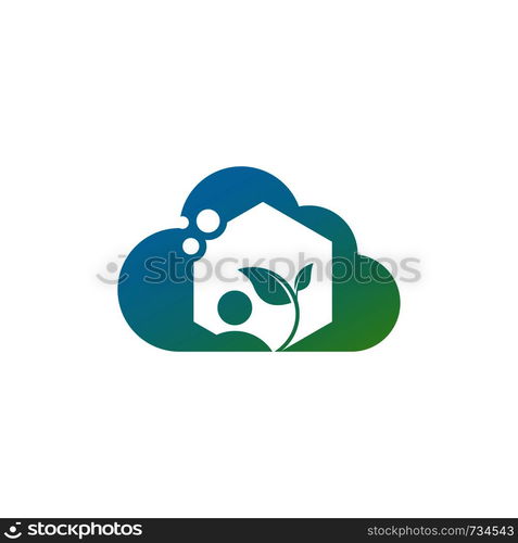 cloud people logo template