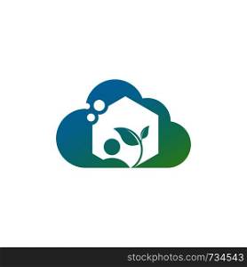 cloud people logo template