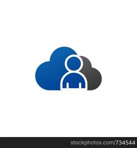 cloud people logo template