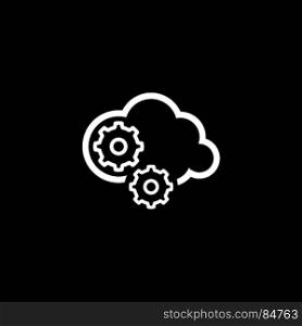 Cloud Processing Icon. Flat Design.. Cloud Processing Icon. Flat Design. Isolated Illustration