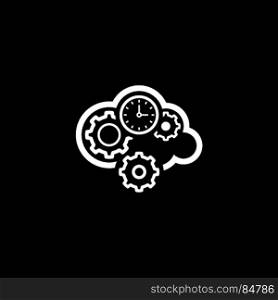 Cloud Processing Icon. Flat Design.. Cloud Processing Icon. Flat Design. Isolated Illustration