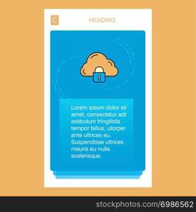 Cloud protected mobile vertical banner design design. Vector
