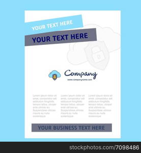 Cloud protected Title Page Design for Company profile ,annual report, presentations, leaflet, Brochure Vector Background