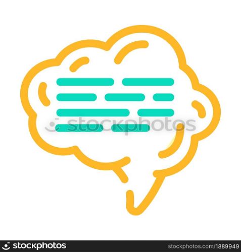 cloud quote speech color icon vector. cloud quote speech sign. isolated symbol illustration. cloud quote speech color icon vector illustration