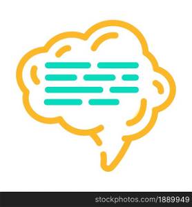 cloud quote speech color icon vector. cloud quote speech sign. isolated symbol illustration. cloud quote speech color icon vector illustration