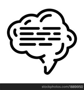 cloud quote speech line icon vector. cloud quote speech sign. isolated contour symbol black illustration. cloud quote speech line icon vector illustration