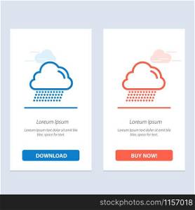 Cloud, Rain, Canada Blue and Red Download and Buy Now web Widget Card Template