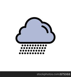 Cloud, Rain, Canada Flat Color Icon. Vector icon banner Template