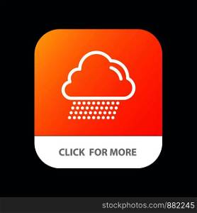 Cloud, Rain, Canada Mobile App Button. Android and IOS Line Version