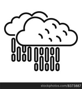 Cloud rain icon outline vector. Weather forecast. Sky widget. Cloud rain icon outline vector. Weather forecast