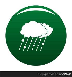 Cloud rain snow icon. Simple illustration of cloud rain snow vector icon for any design green. Cloud rain snow icon vector green
