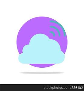 Cloud, Rainbow, Sky, Spring, Weather Abstract Circle Background Flat color Icon