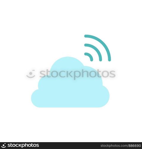 Cloud, Rainbow, Sky, Spring, Weather Flat Color Icon. Vector icon banner Template