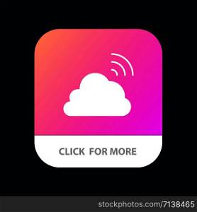 Cloud, Rainbow, Sky, Spring, Weather Mobile App Button. Android and IOS Glyph Version
