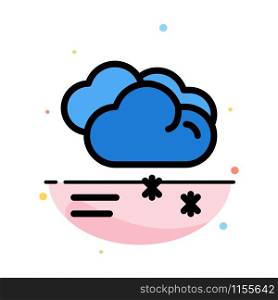 Cloud Raining, Forecast, Raining, Rainy Weather Abstract Flat Color Icon Template