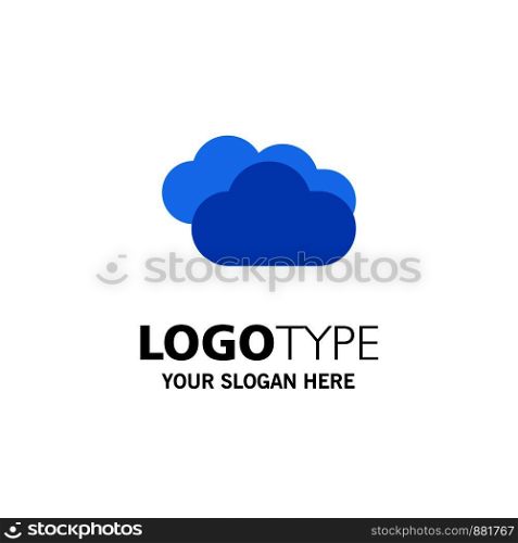Cloud Raining, Forecast, Raining, Rainy Weather Business Logo Template. Flat Color