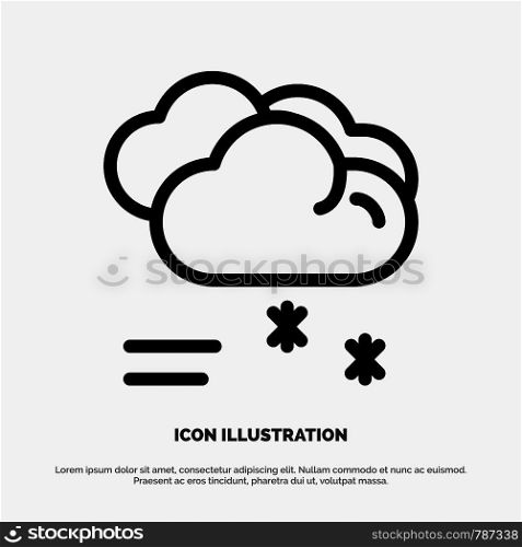 Cloud Raining, Forecast, Raining, Rainy Weather Line Icon Vector