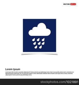 Cloud Raining Icon - Blue photo Frame