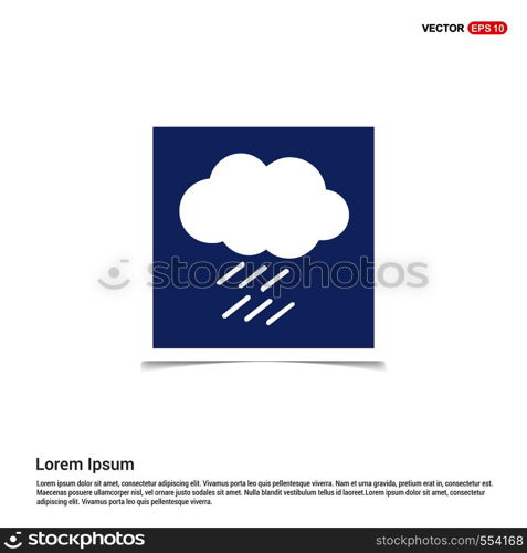 Cloud Raining Icon - Blue photo Frame