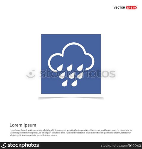 Cloud Raining Icon - Blue photo Frame