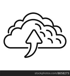 Cloud repost icon outline vector. Report chart. Data document. Cloud repost icon outline vector. Report chart