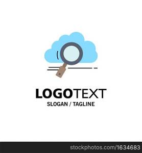 cloud, search, storage, technology, computing Flat Color Icon Vector