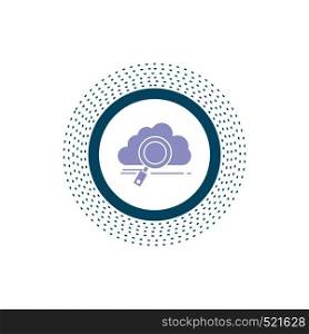 cloud, search, storage, technology, computing Glyph Icon. Vector isolated illustration. Vector EPS10 Abstract Template background