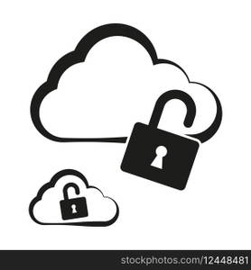 Cloud security concept. Encrypted cloud storage. Protected data transfer. Secure cloud technology. Vector illustration. EPS 10. Stock image. Cloud security concept. Encrypted cloud storage. Protected data transfer. Secure cloud technology. Vector illustration. EPS 10.