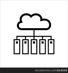 Cloud Server Icon Vector Art Illustration
