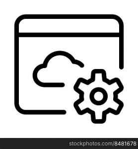 Cloud server setting on a web browser