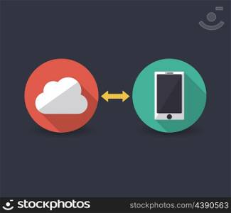 Cloud service concept icon