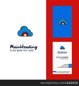 Cloud setting Creative Logo and business card. vertical Design Vector