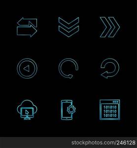 cloud , setting , windows ,arrows , directions , left , right , pointer , download , upload , up , down , play , pause , foword , rewind , icon, vector, design,  flat,  collection, style, creative,  icons