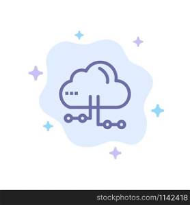 Cloud, Share, Computing, Network Blue Icon on Abstract Cloud Background