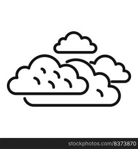 Cloud sky icon outline vector. Forecast sunny. Cold meteo. Cloud sky icon outline vector. Forecast sunny