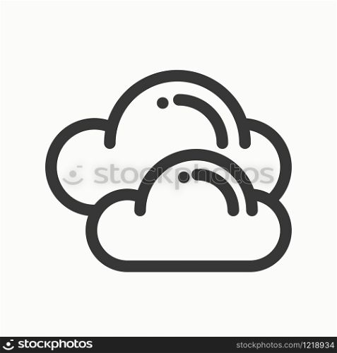 Cloud, sky, line simple icon. Weather symbols. Meteorology. Forecast design element. Template for mobile app, web and widgets. Vector linear icon. Isolated illustration. Flat sign Logo. Cloud, sky, heaven, line simple icon. Weather symbols. Meteorology. Forecast design element. Template for mobile app, web and widgets. Vector linear icon. Isolated illustration. Flat sign. Logo.