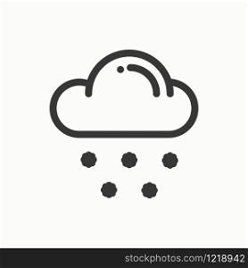 Cloud, sky, snow line simple icon. Weather symbols. Meteorology. Forecast design element. Template for mobile app, web and widgets. Vector linear icon. Isolated illustration. Flat sign snowflake Logo. Cloud, sky, snow line simple icon. Weather symbols. Meteorology. Forecast design element. Template for mobile app, web and widgets. Vector linear icon. Isolated illustration. Flat sign. Snowflake Logo