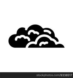 cloud smell glyph icon vector. cloud smell sign. isolated symbol illustration. cloud smell glyph icon vector illustration