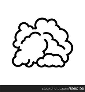 cloud smell line icon vector. cloud smell sign. isolated contour symbol black illustration. cloud smell line icon vector illustration