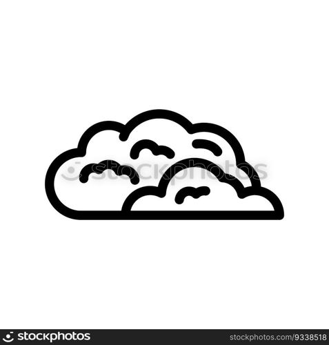 cloud smell line icon vector. cloud smell sign. isolated contour symbol black illustration. cloud smell line icon vector illustration