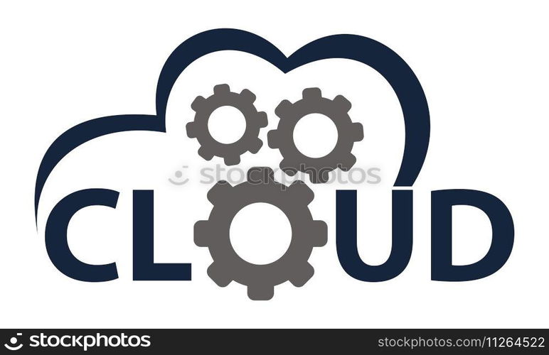 Cloud Solution Logo Design Template Vector