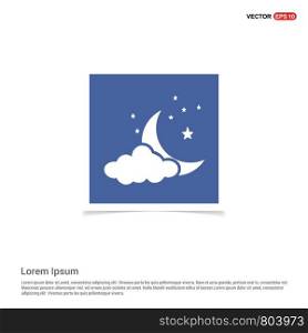 Cloud, Star ,Moon Icon - Blue photo Frame