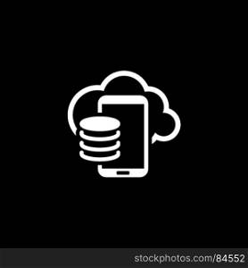 Cloud Storage Icon. Flat Design.. Cloud Storage Icon. Flat Design. Mobile Devices and Services Concept. Isolated Illustration.