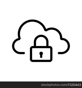 cloud storage icon vector. A thin line sign. Isolated contour symbol illustration. cloud storage icon vector. Isolated contour symbol illustration