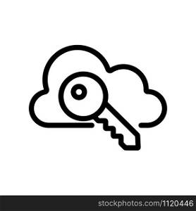 cloud storage icon vector. A thin line sign. Isolated contour symbol illustration. cloud storage icon vector. Isolated contour symbol illustration